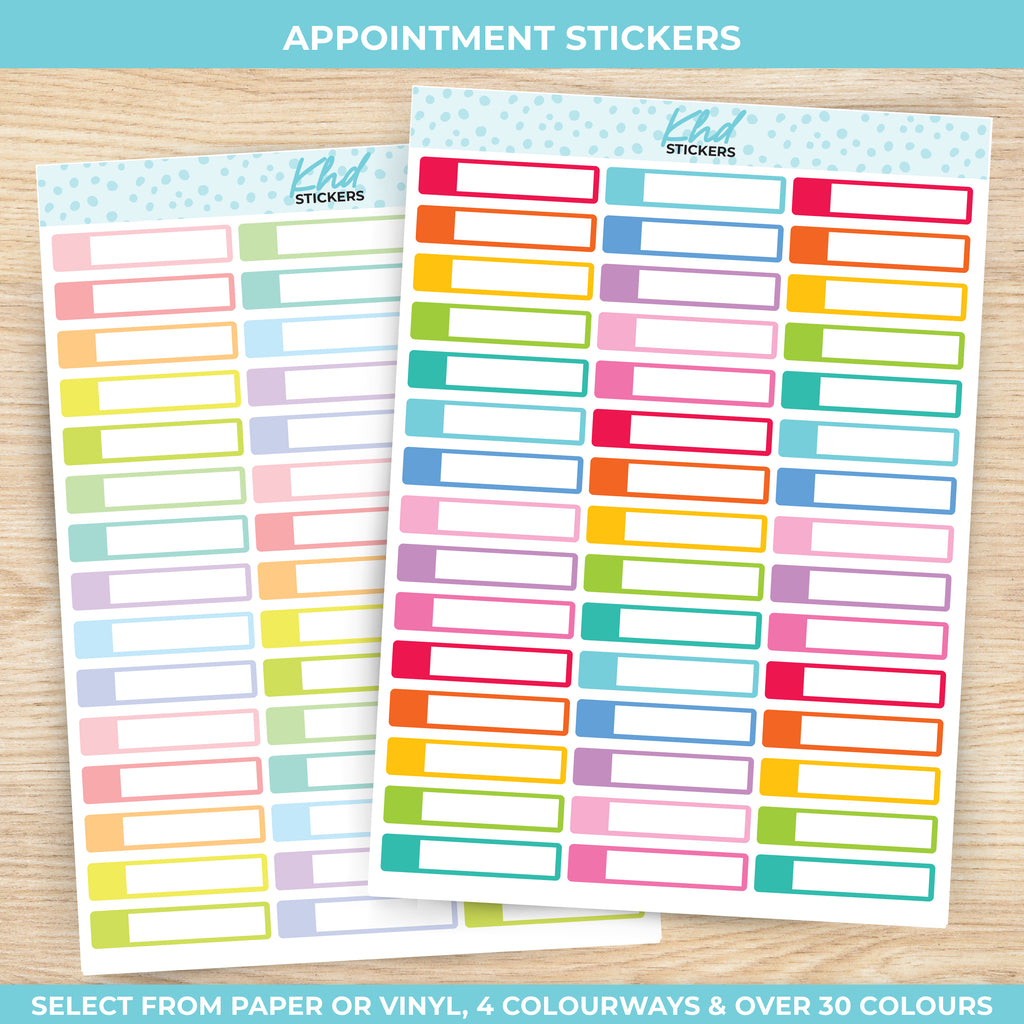 Appointment Planner Stickers Vinyl - Removable