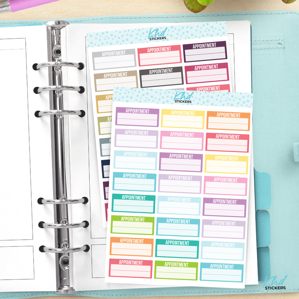 Appointment Planner Stickers Vinyl - Removable / Wine