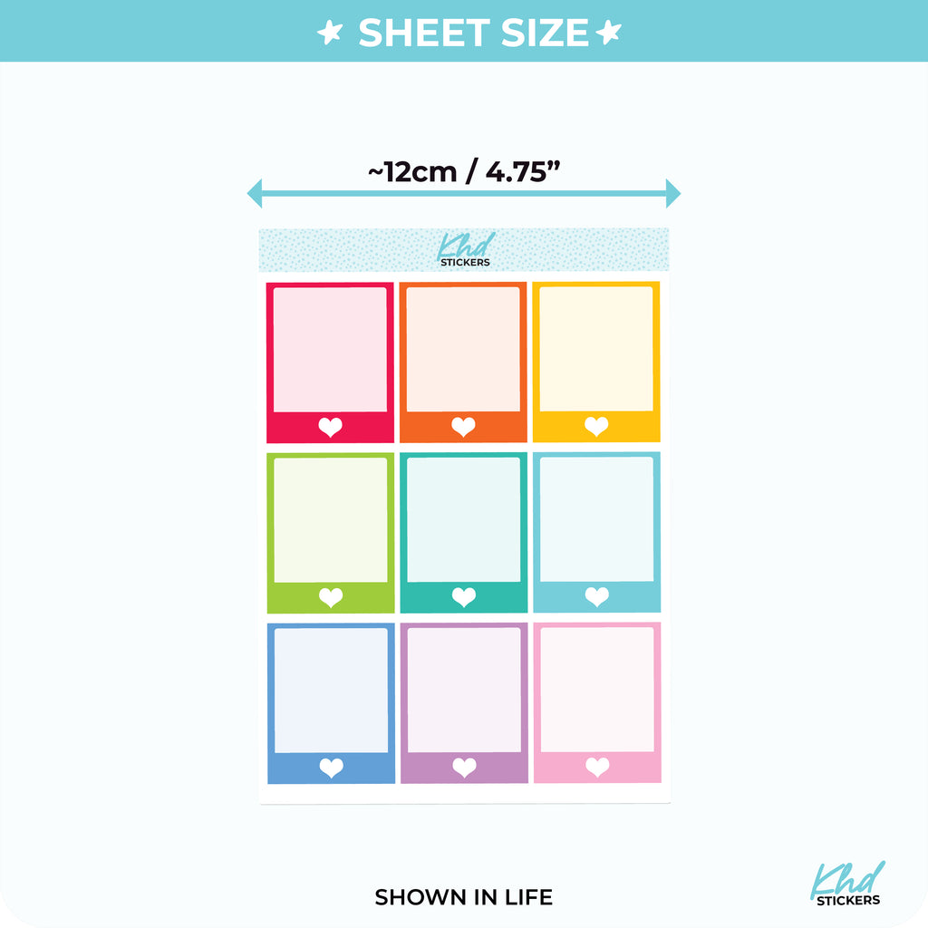 Heart Frames Full Box Stickers Vinyl - Removable