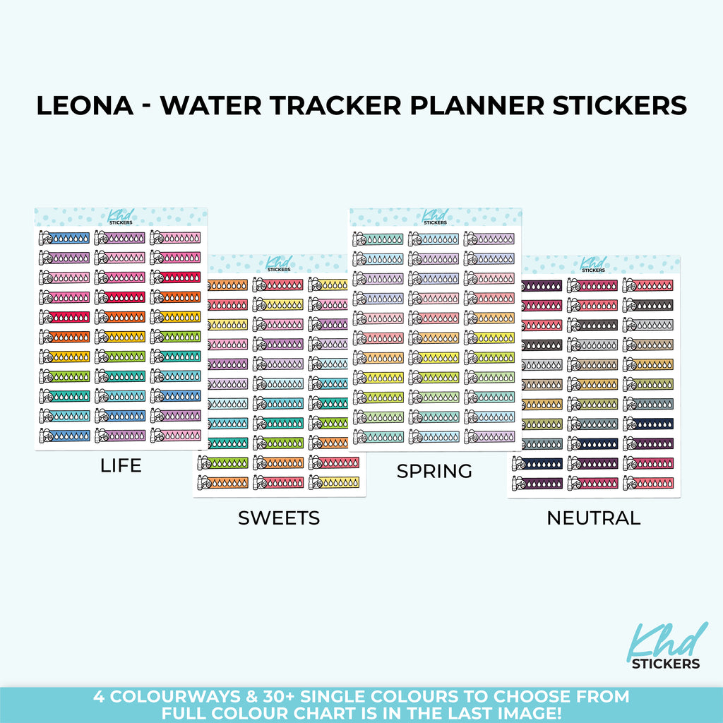 Planner Girl Leona Water Tracker Stickers