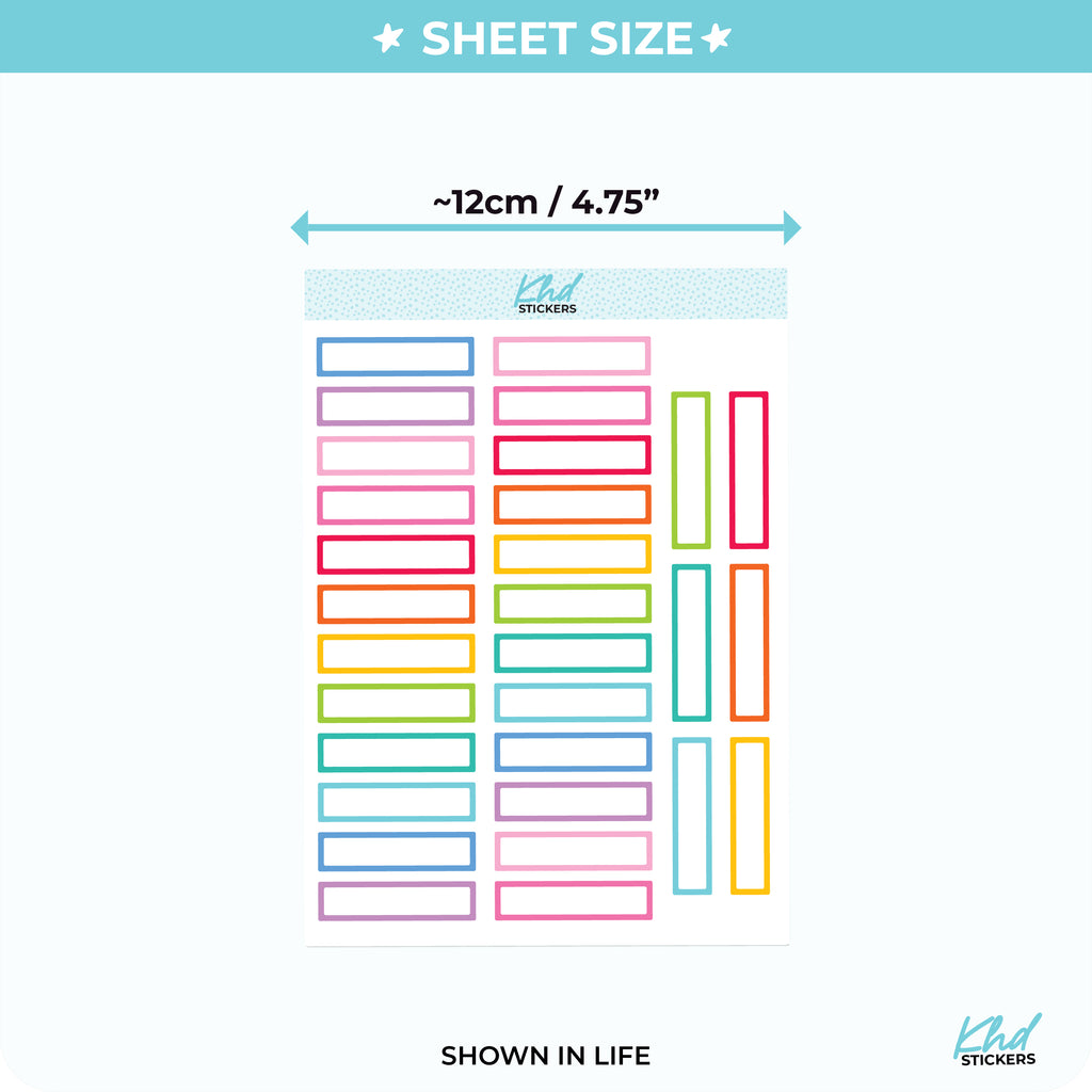 Monthly View Planner Stickers Vinyl - Removable