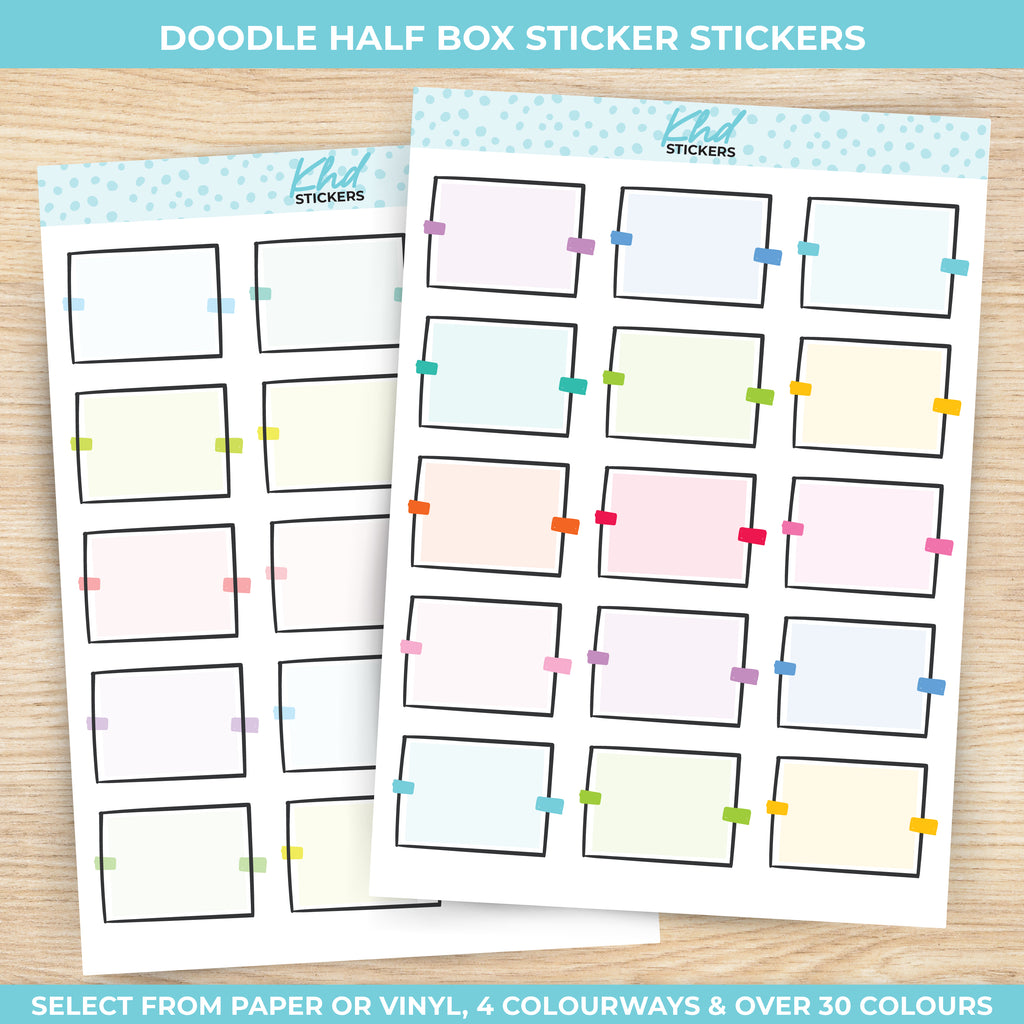 Doodle Half Box Sticker Vinyl - Removable