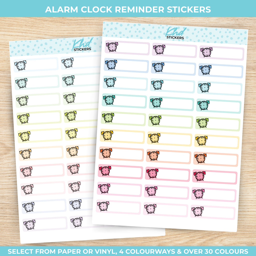 Alarm Reminders Vinyl - Removable