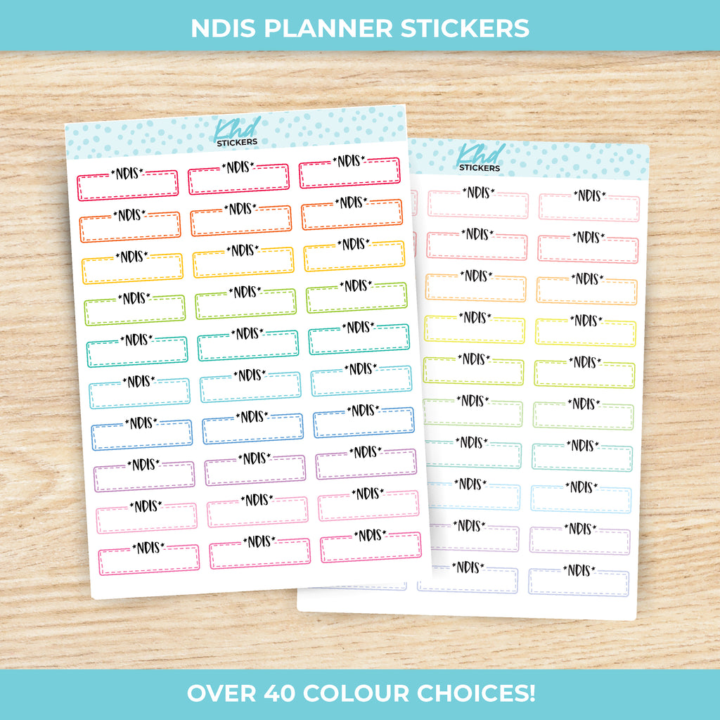 NDIS Stickers Vinyl - Removable / Wine