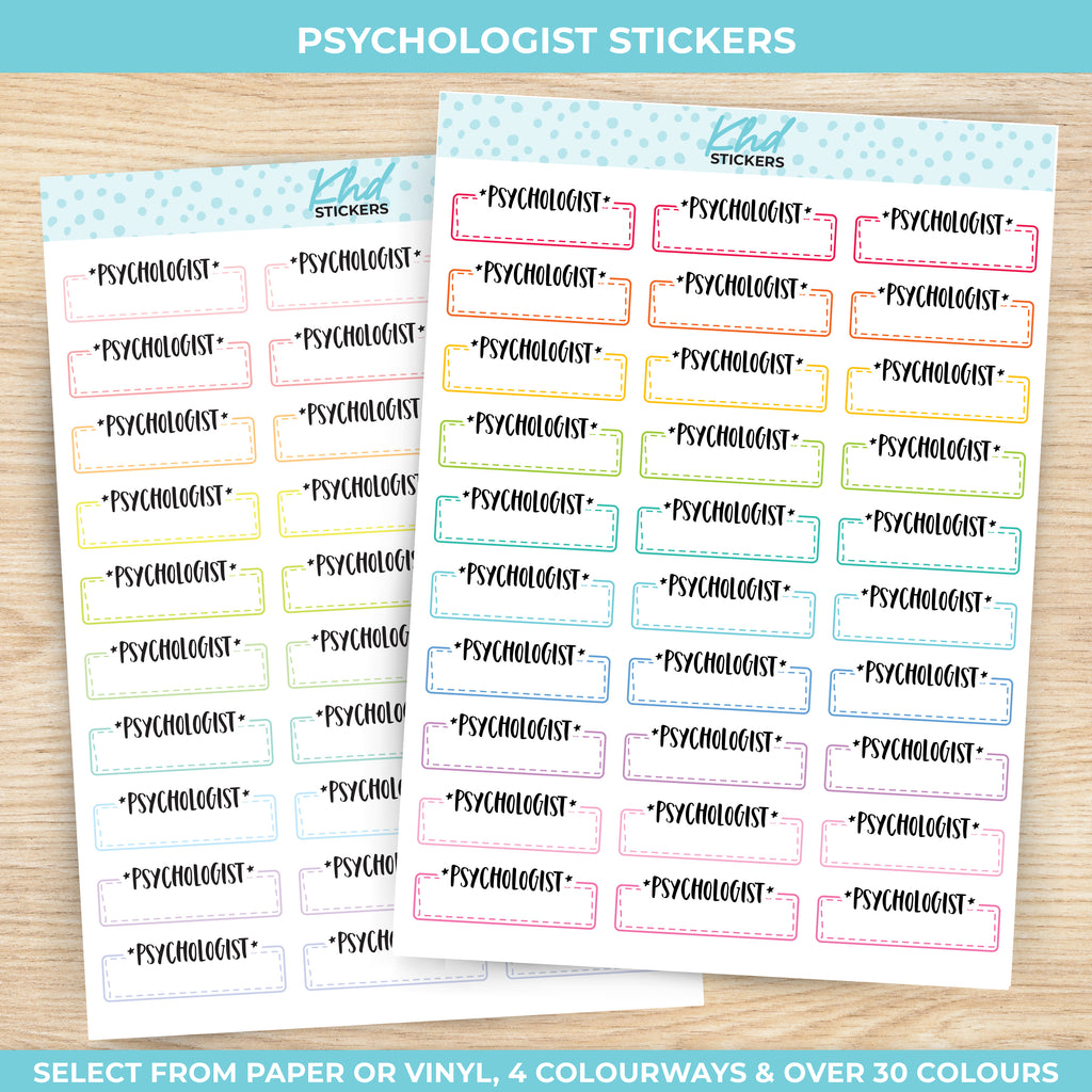 Psychologist Stickers Vinyl - Removable