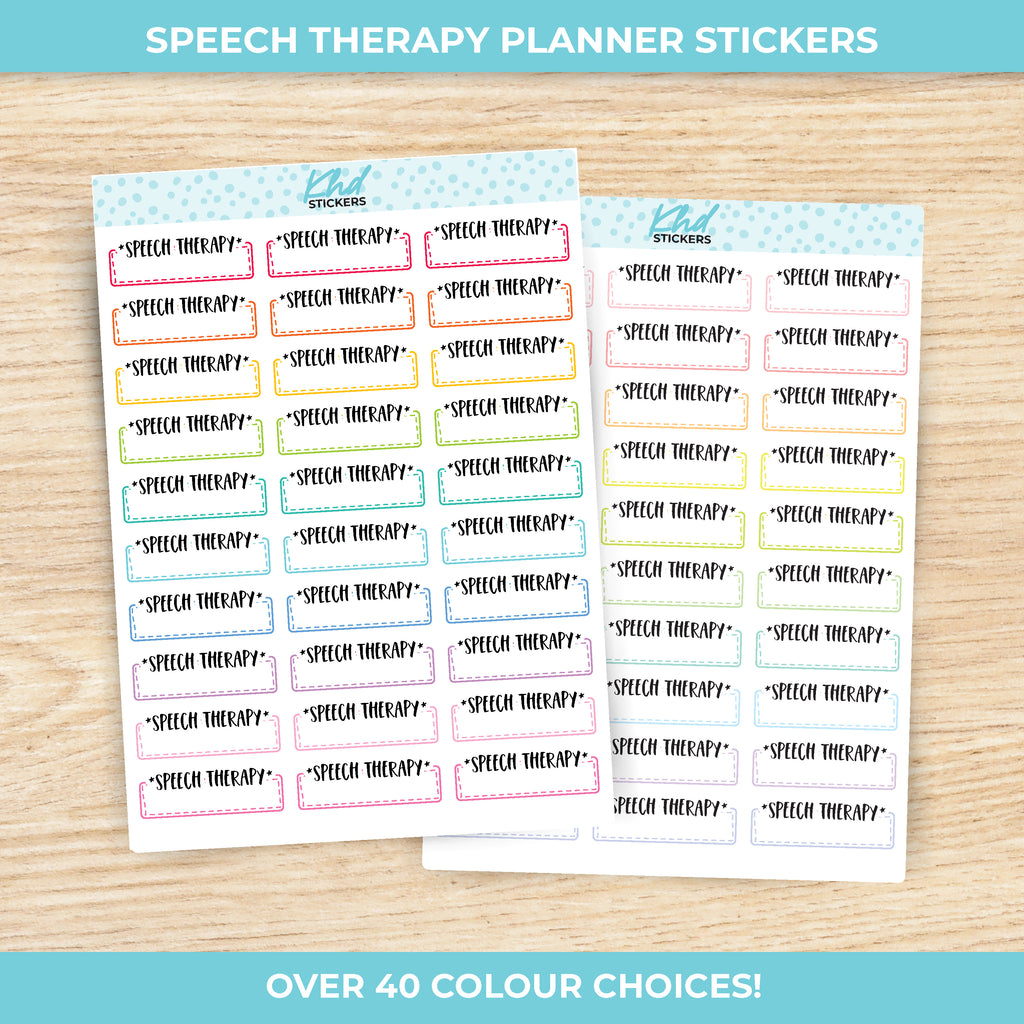 Speech Therapy Stickers Vinyl - Removable / Wine