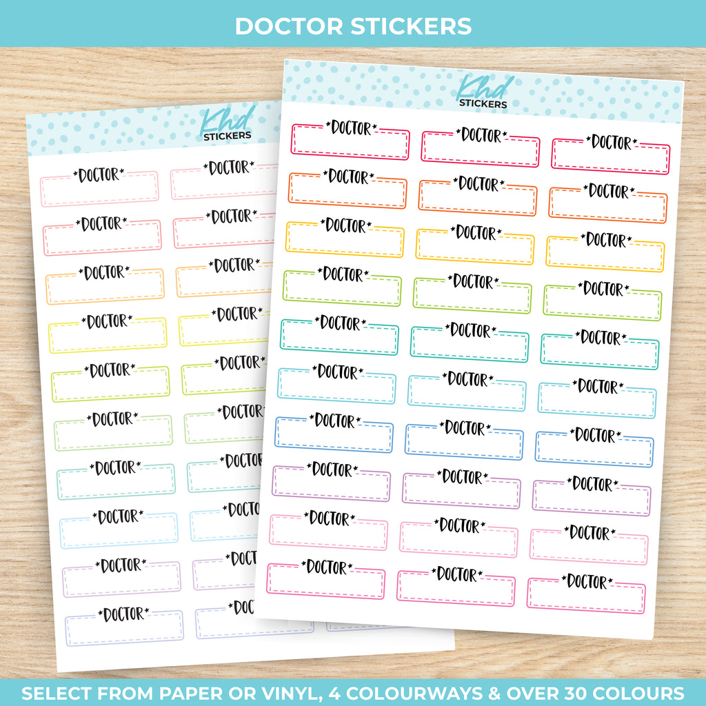 Doctor Stickers Vinyl - Removable