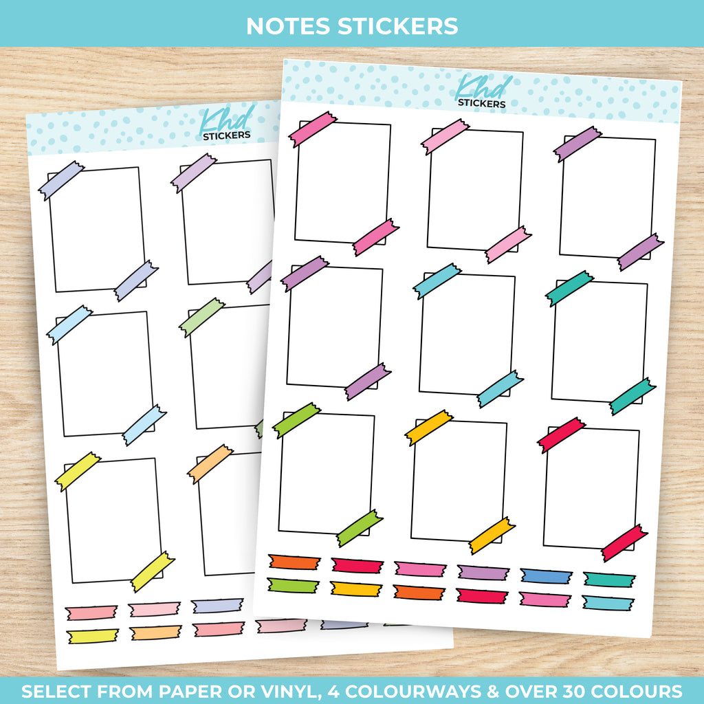 Washi Tape Edges Functional Boxes Vinyl - Removable