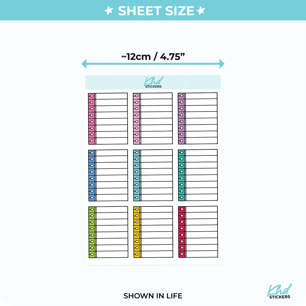 Notebook Style Functional Boxes Vinyl - Removable