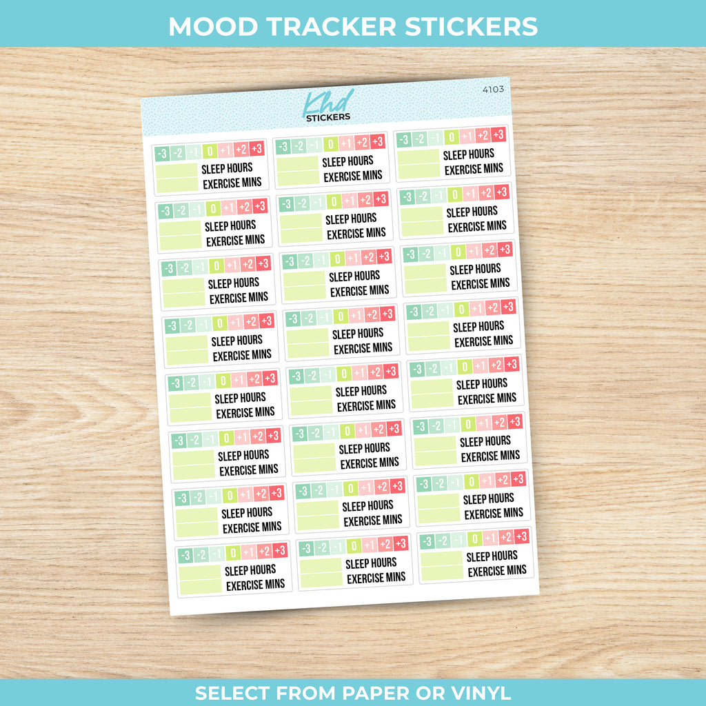 Mood Tracker Stickers Vinyl - Removable