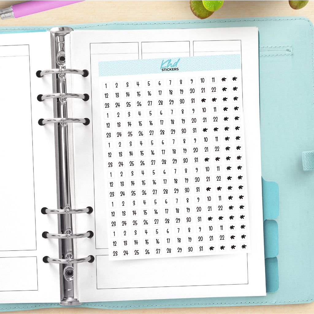 Date Dot Squares Removable vinyl