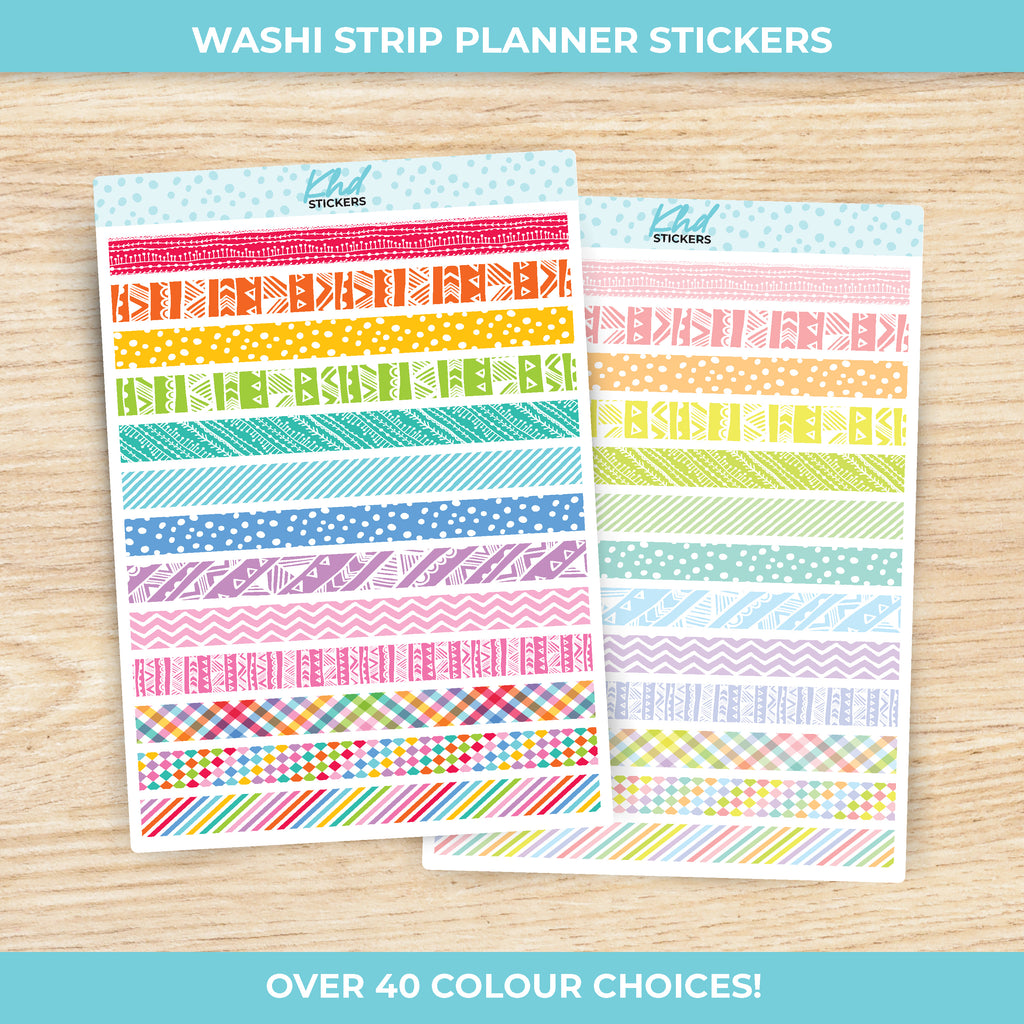 Washi Strip Stickers Wine