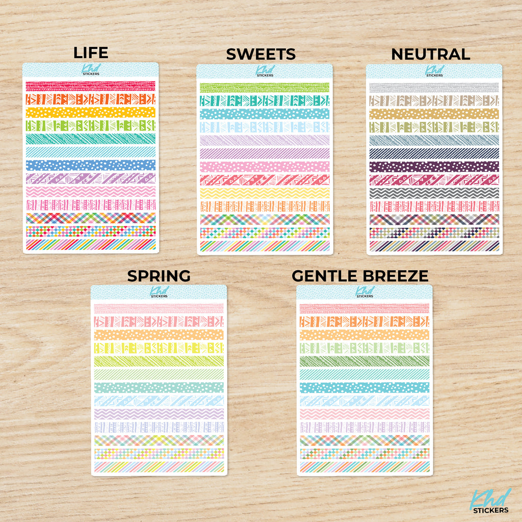 Washi Strip Stickers Wine