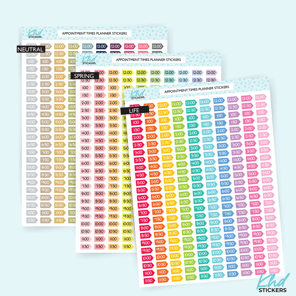 Appointment Time Stickers 00 / 30 sheet