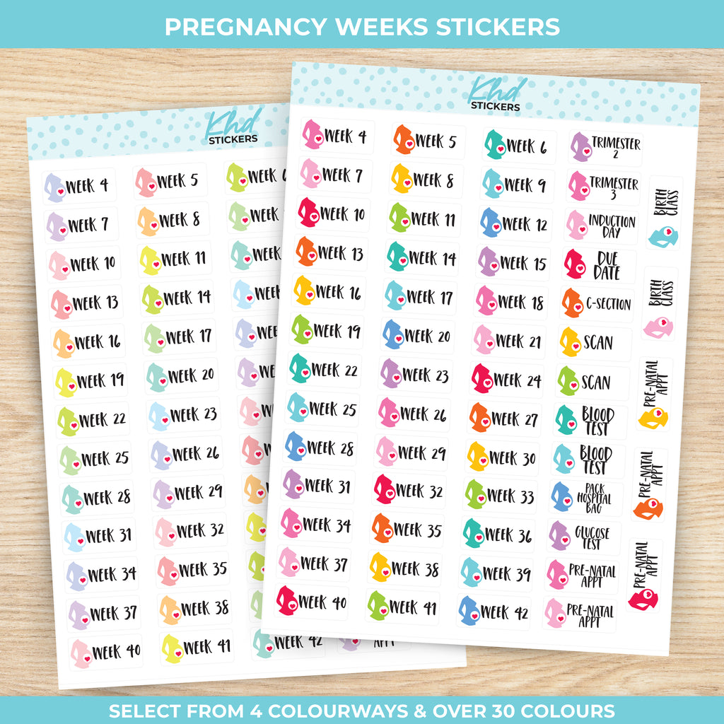 Pregnancy Week Planner Stickers