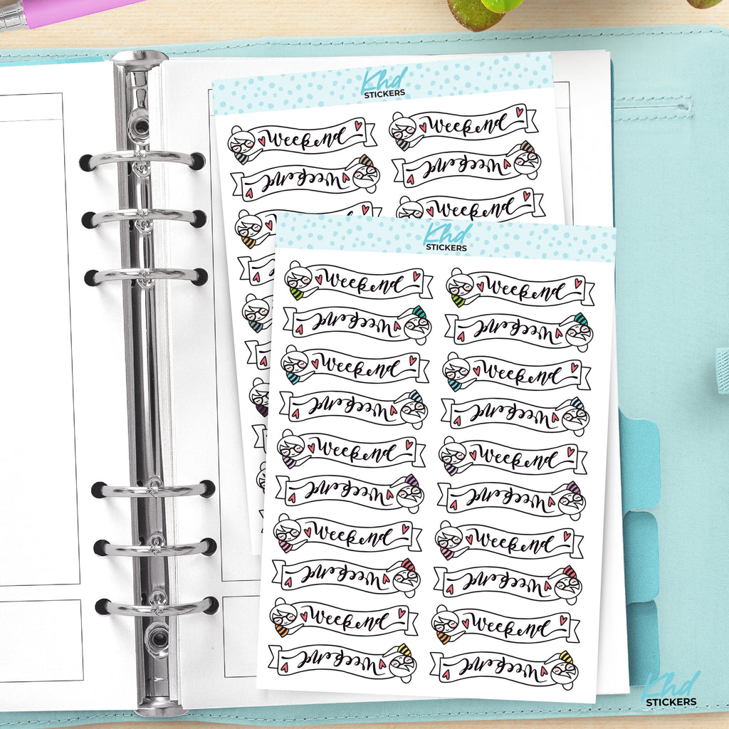 Weekend Planner Stickers featuring Leona