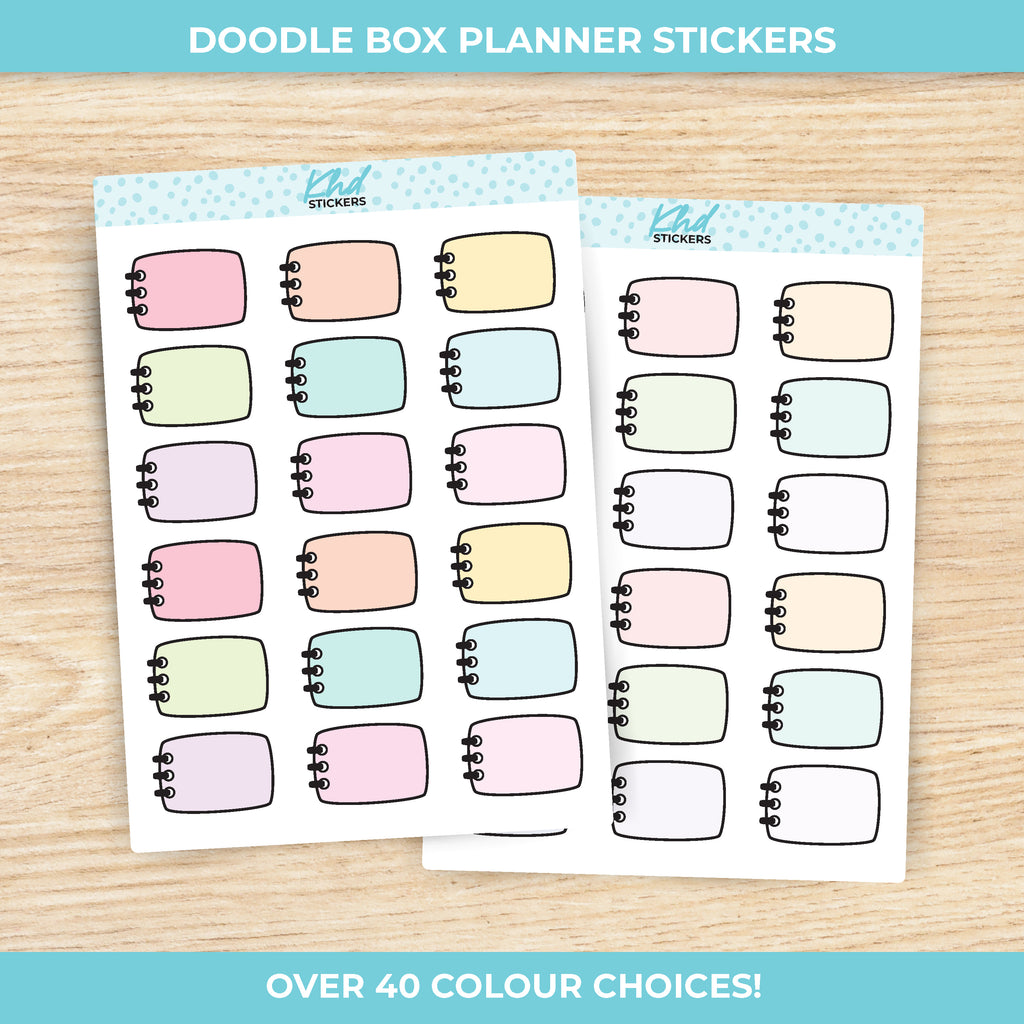 Doodle Notebook Style Boxes Vinyl - Removable / Wine