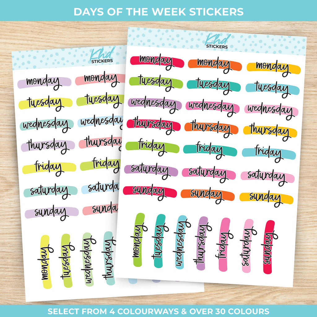 Days of the Week Stickers