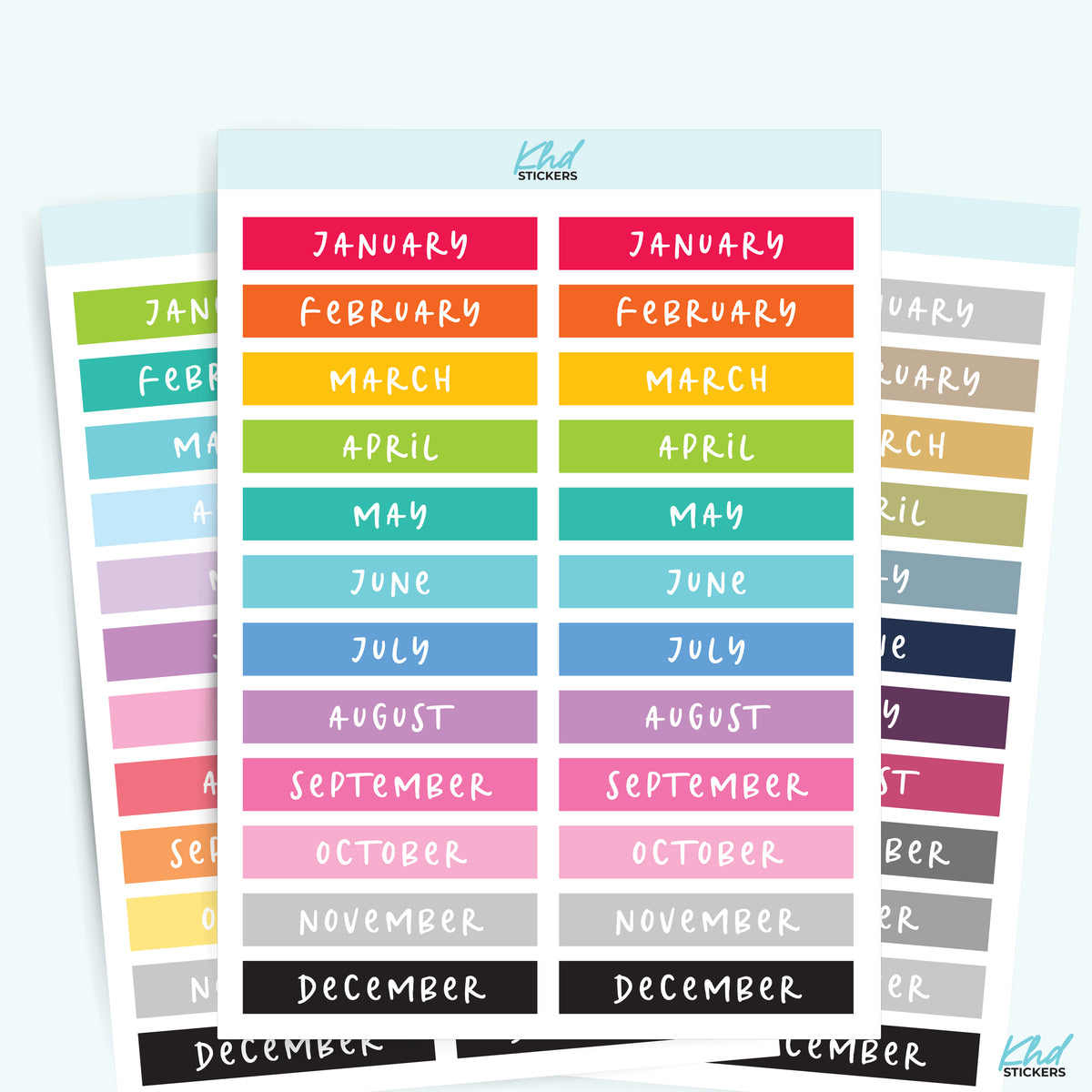 Large Months of the Year Stickers – KHDStickers