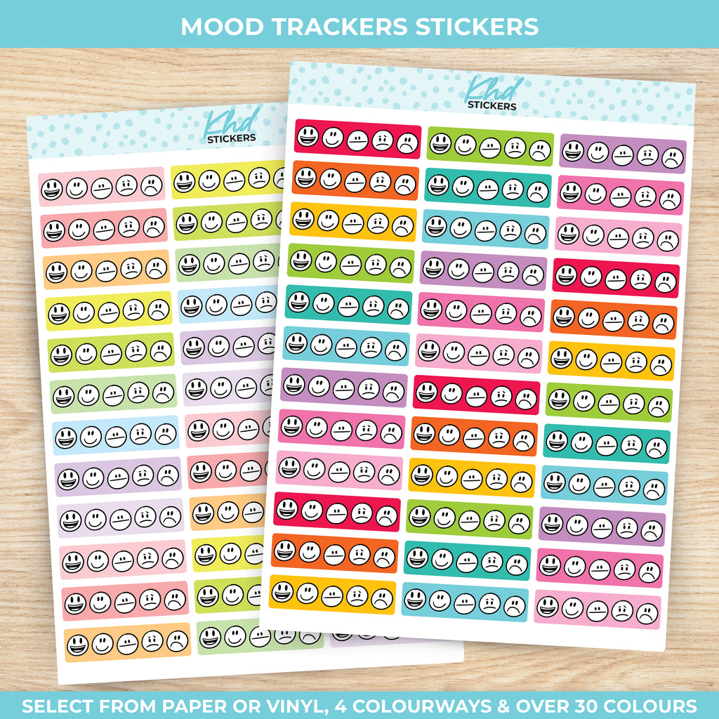 Mood Tracker Stickers Vinyl - Removable