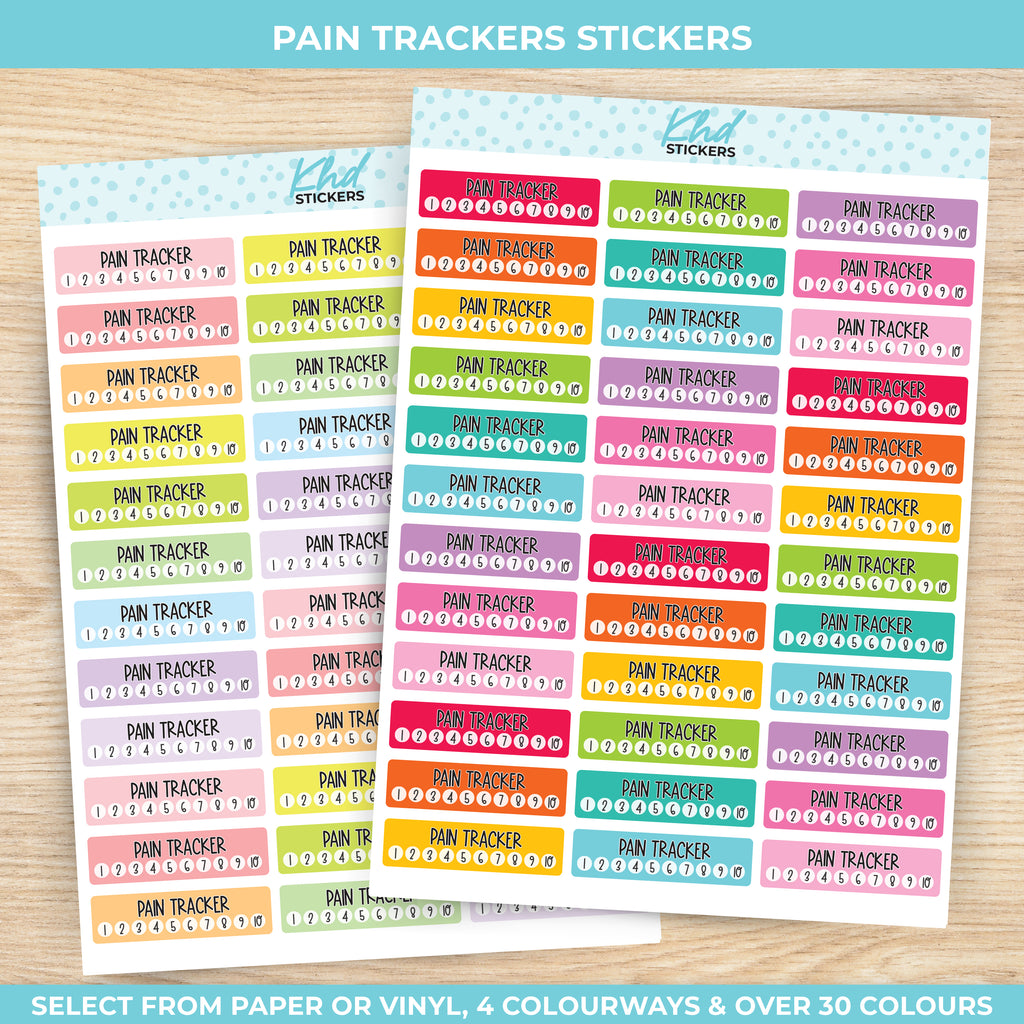 Pain Tracker Stickers Vinyl - Removable