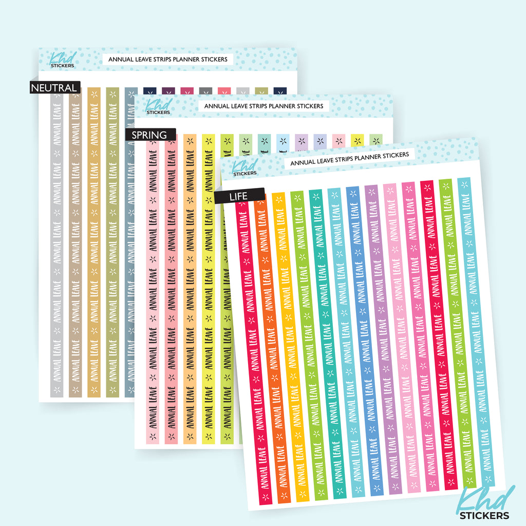 Annual Leave Washi Strips LIFE