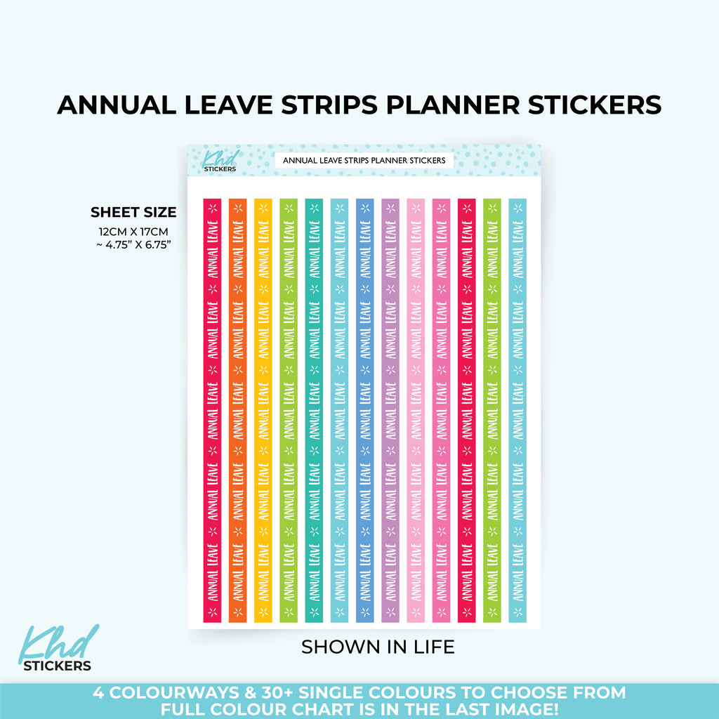 Annual Leave Washi Strips LIFE