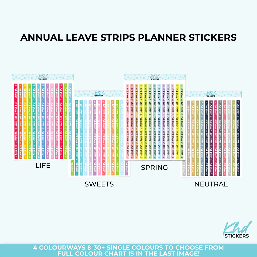 Annual Leave Washi Strips LIFE
