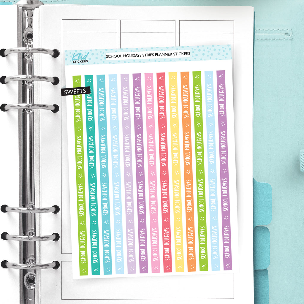 School Holidays Washi Strips LIFE