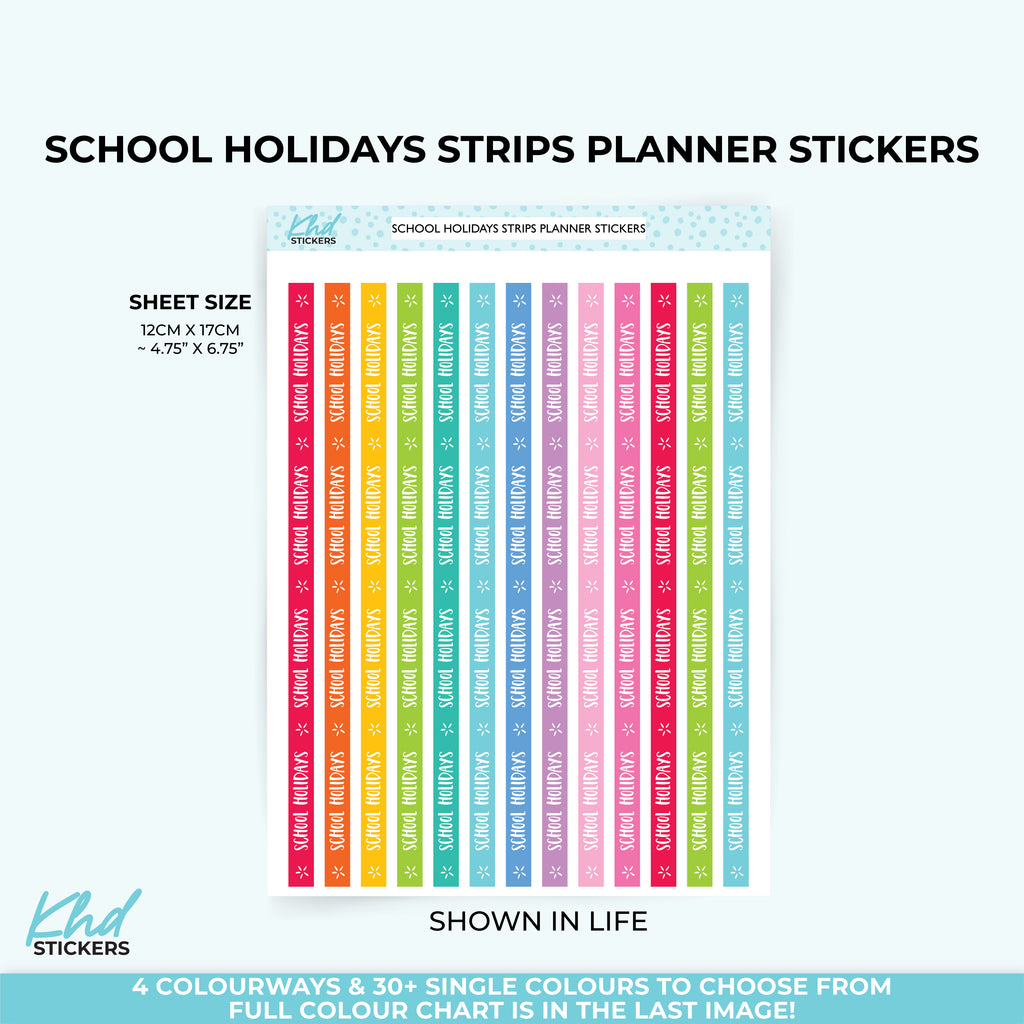 School Holidays Washi Strips LIFE