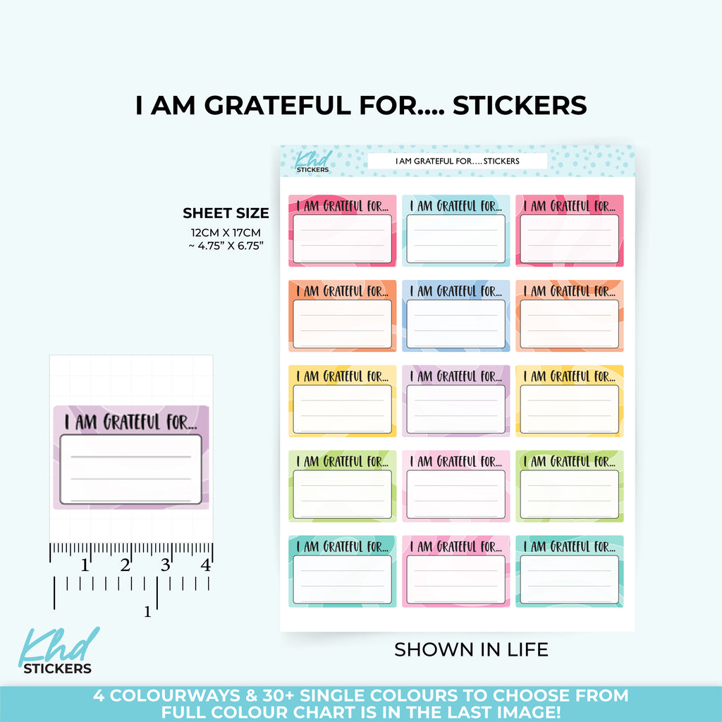 I Am Grateful For Functional Boxes Vinyl - Removable