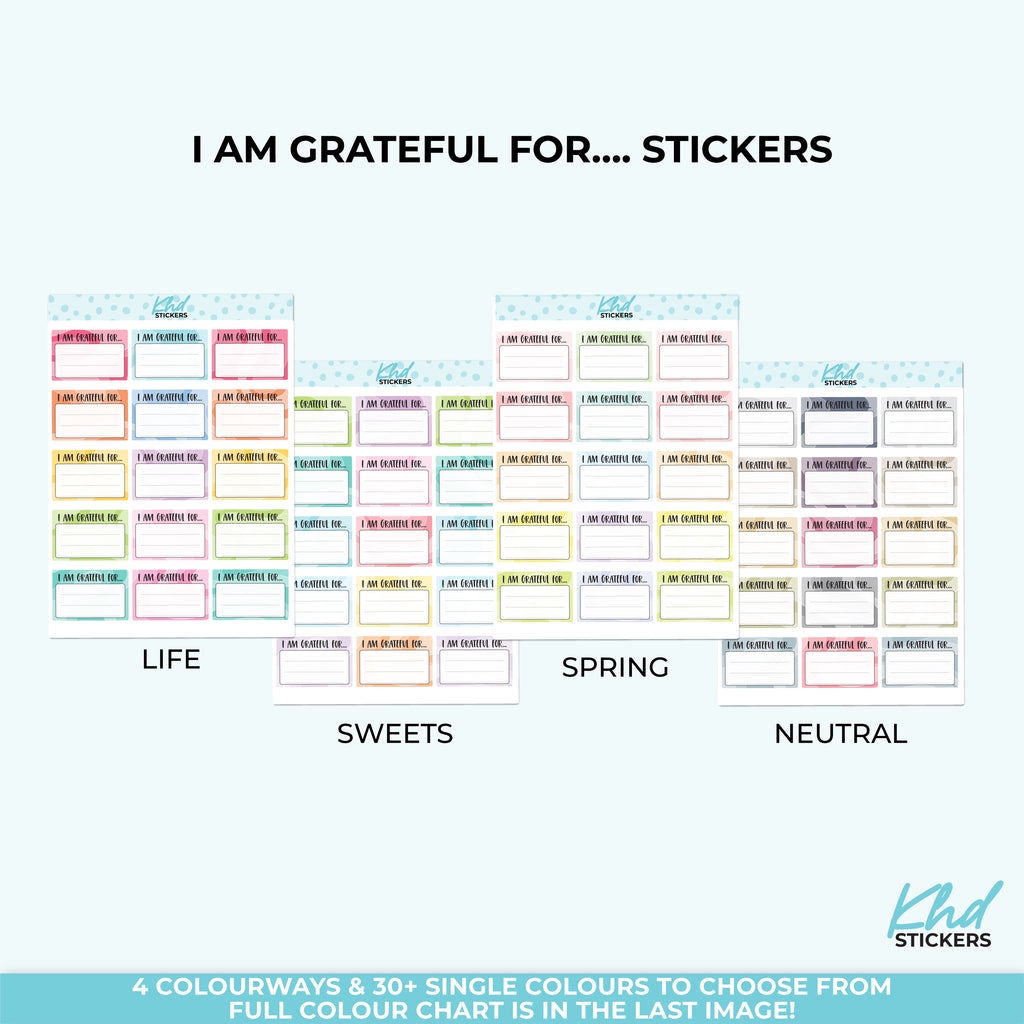 I Am Grateful For Functional Boxes Vinyl - Removable