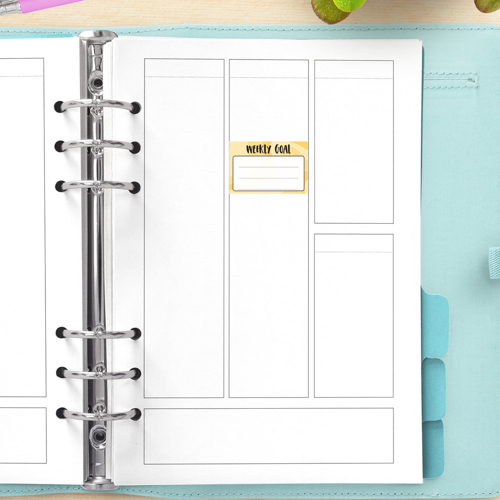 Weekly Goal Functional Boxes Vinyl - Removable