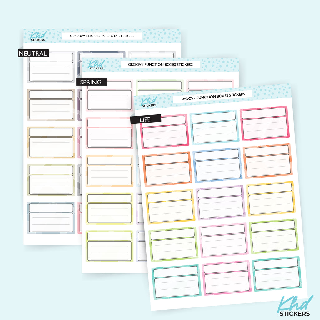 Header and Detail Swirl Functional Boxes Vinyl - Removable