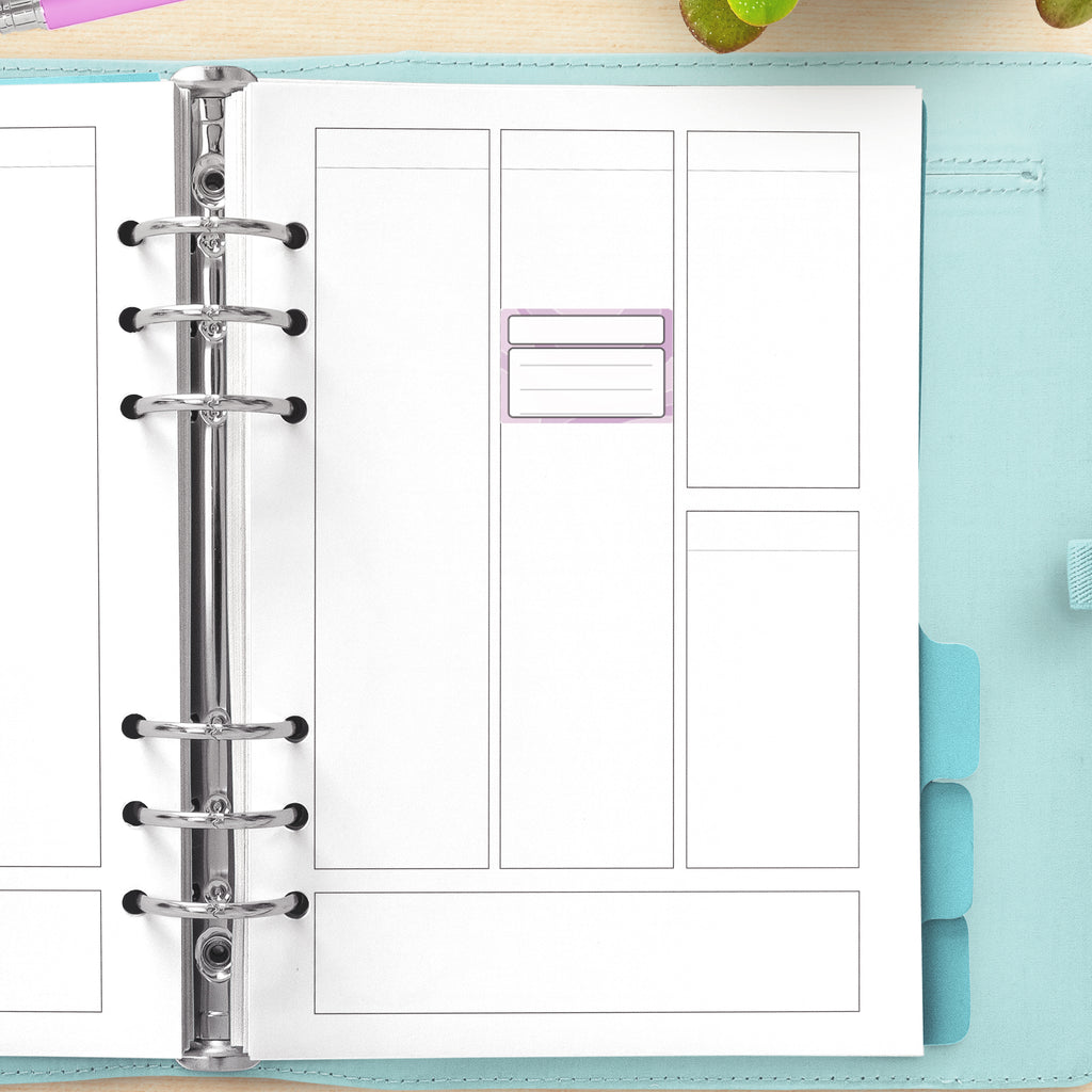 Header and Detail Swirl Functional Boxes Vinyl - Removable