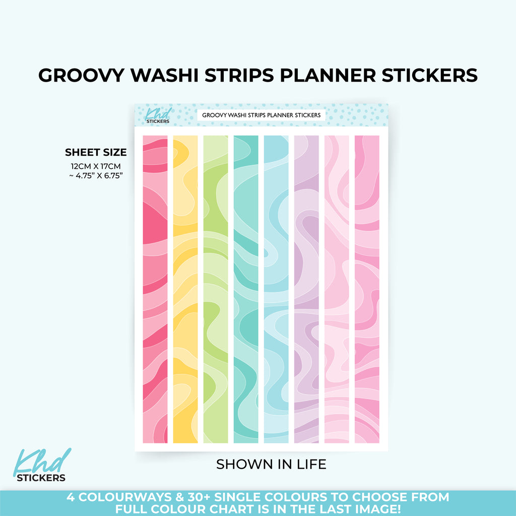 Swirl Washi Strip Stickers LIFE