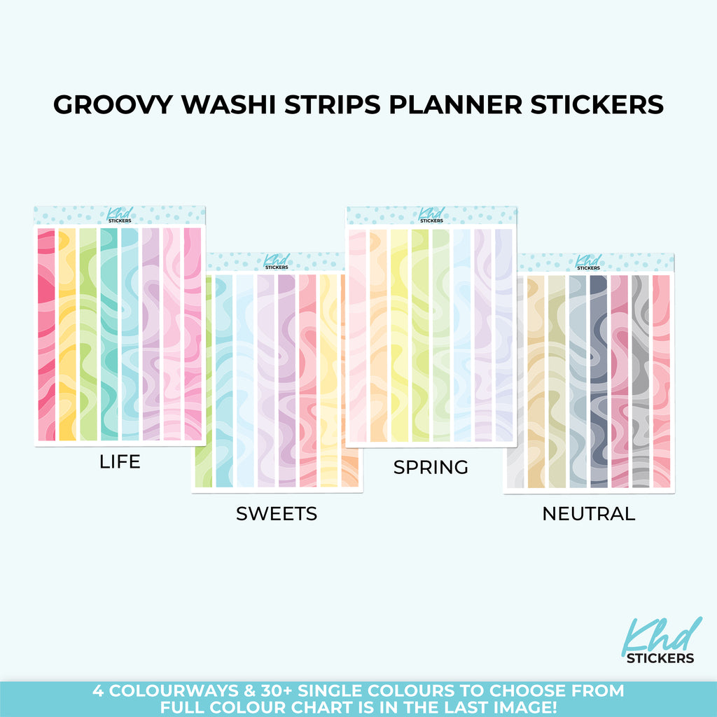Swirl Washi Strip Stickers LIFE
