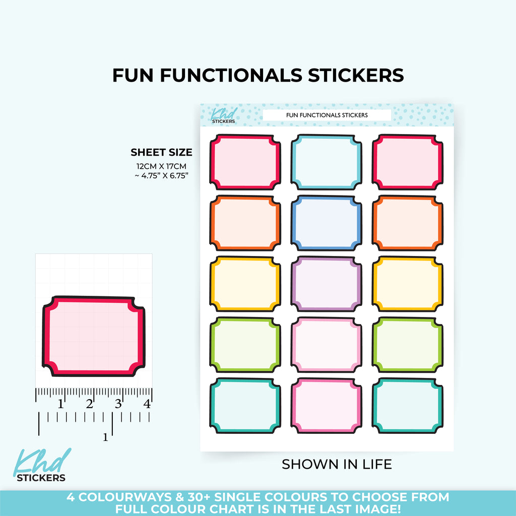 Dark Edged Boxes Appointment Stickers Vinyl - Removable