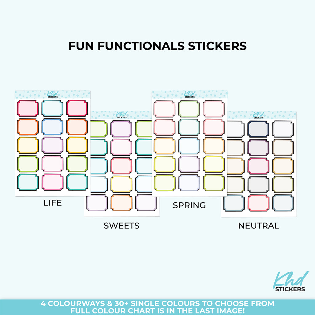 Dark Edged Boxes Appointment Stickers Vinyl - Removable