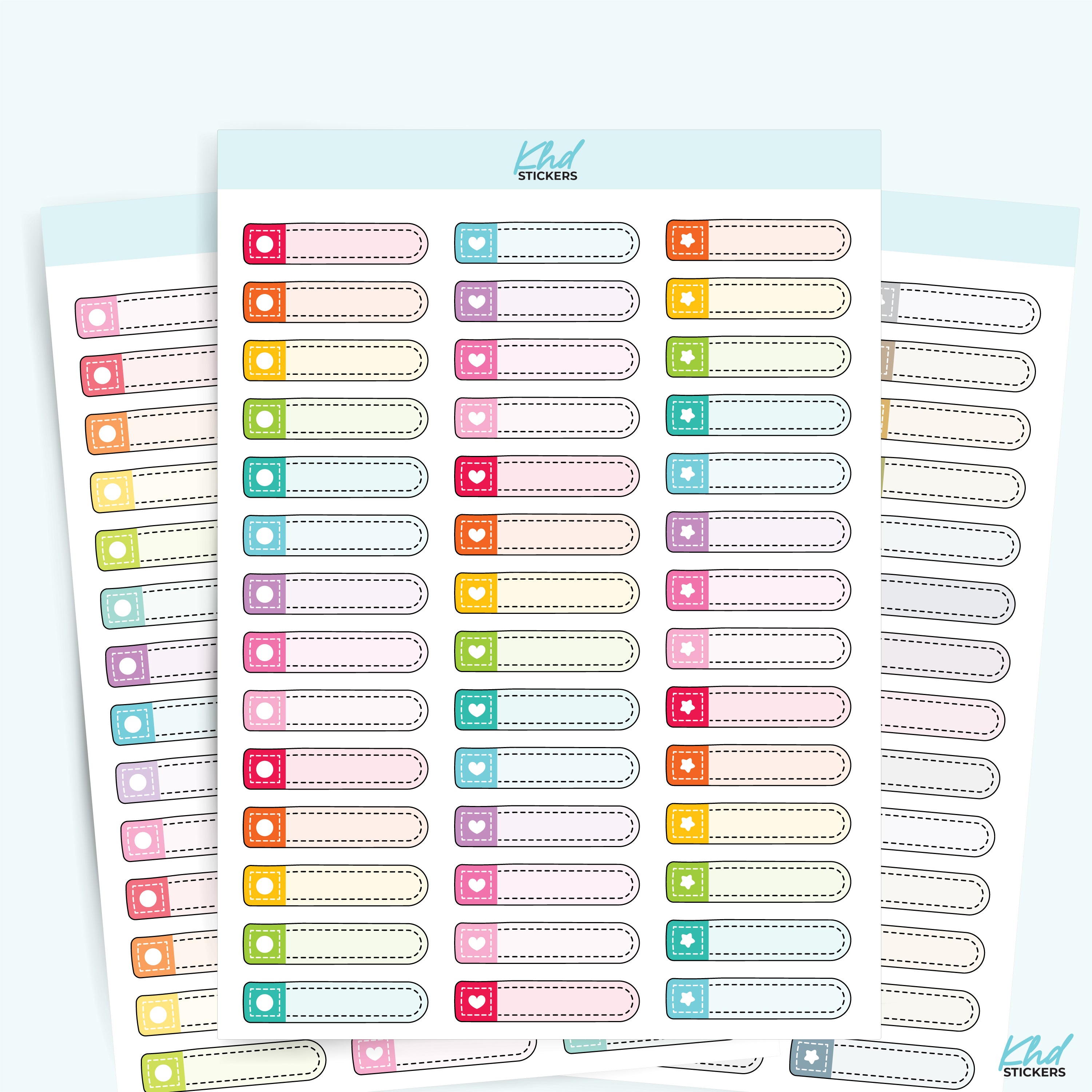 Lemon Sticker Sheets Rounded Doodle Flag Stickers | KHDStickers