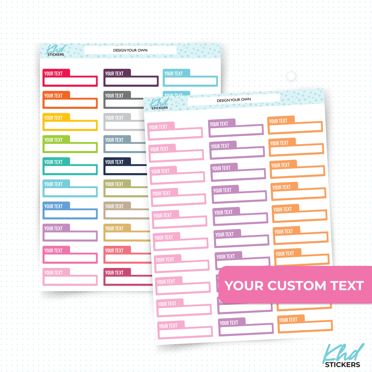 Design Your Own - Custom Tab Stickers – KHDStickers