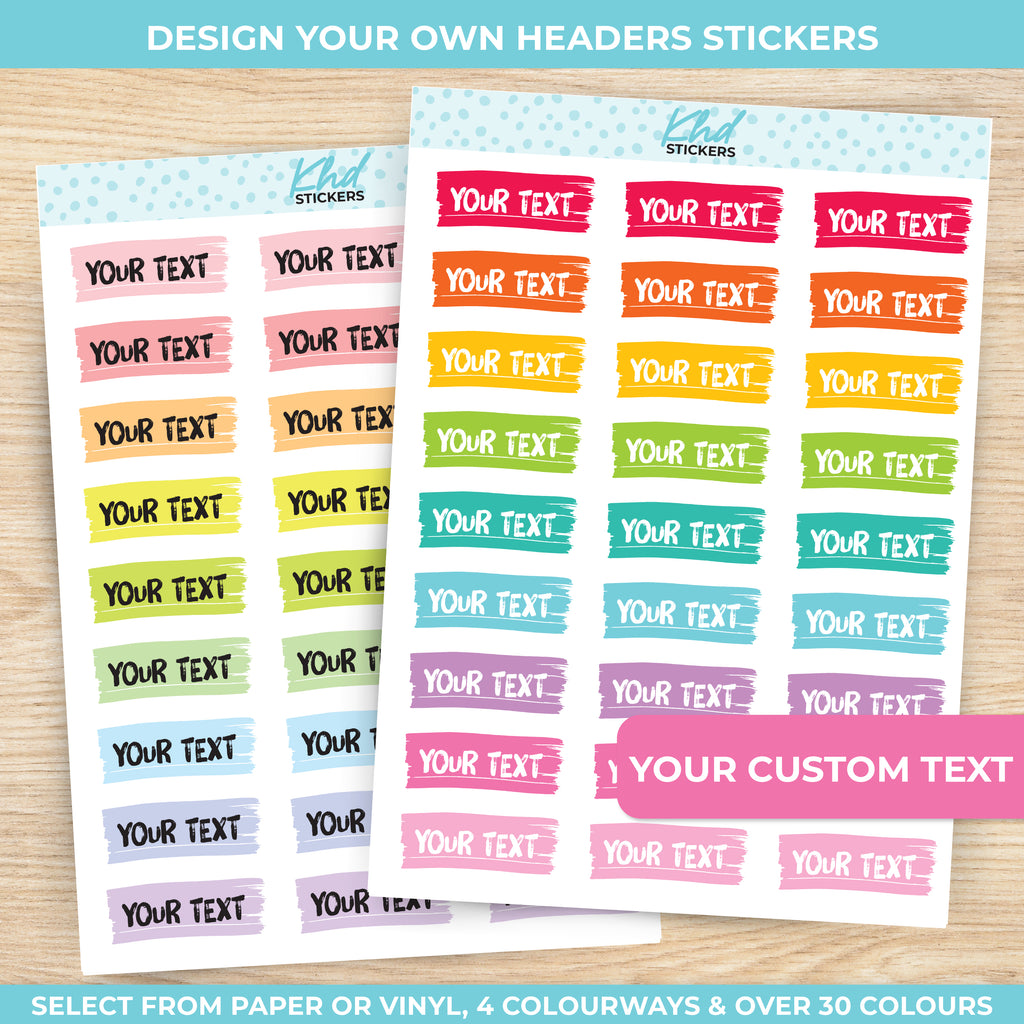 Design Your Own - Whimsical Painted Headers