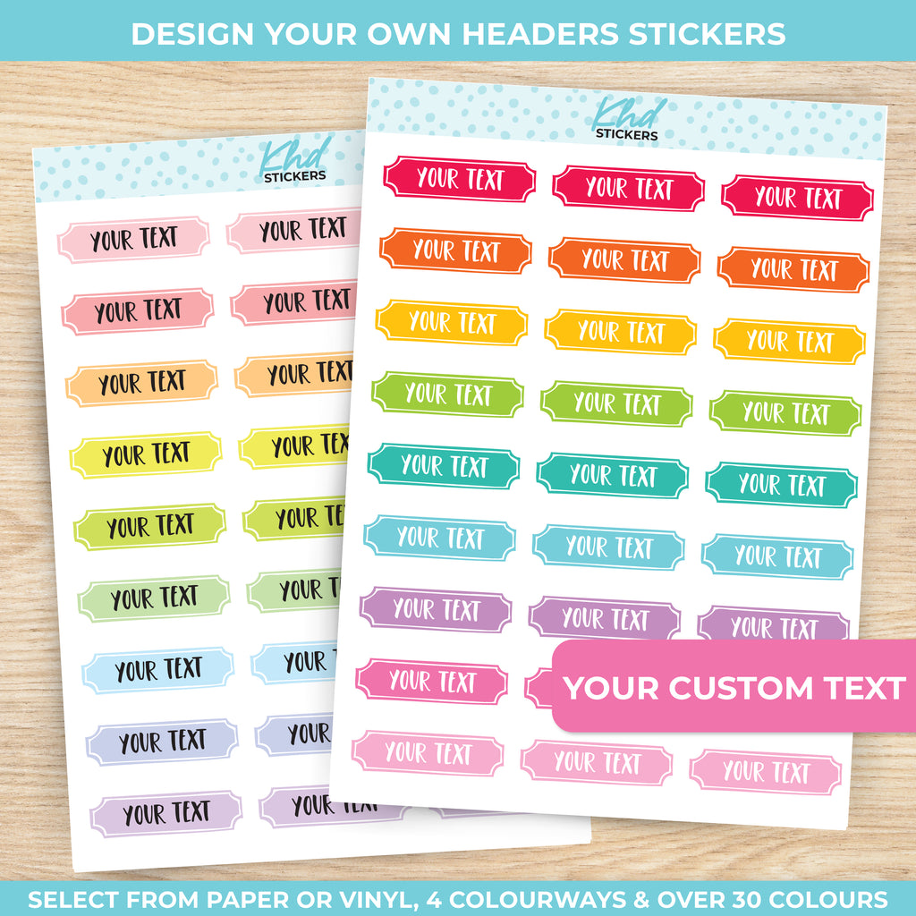 Design Your Own - Fun Label Headers