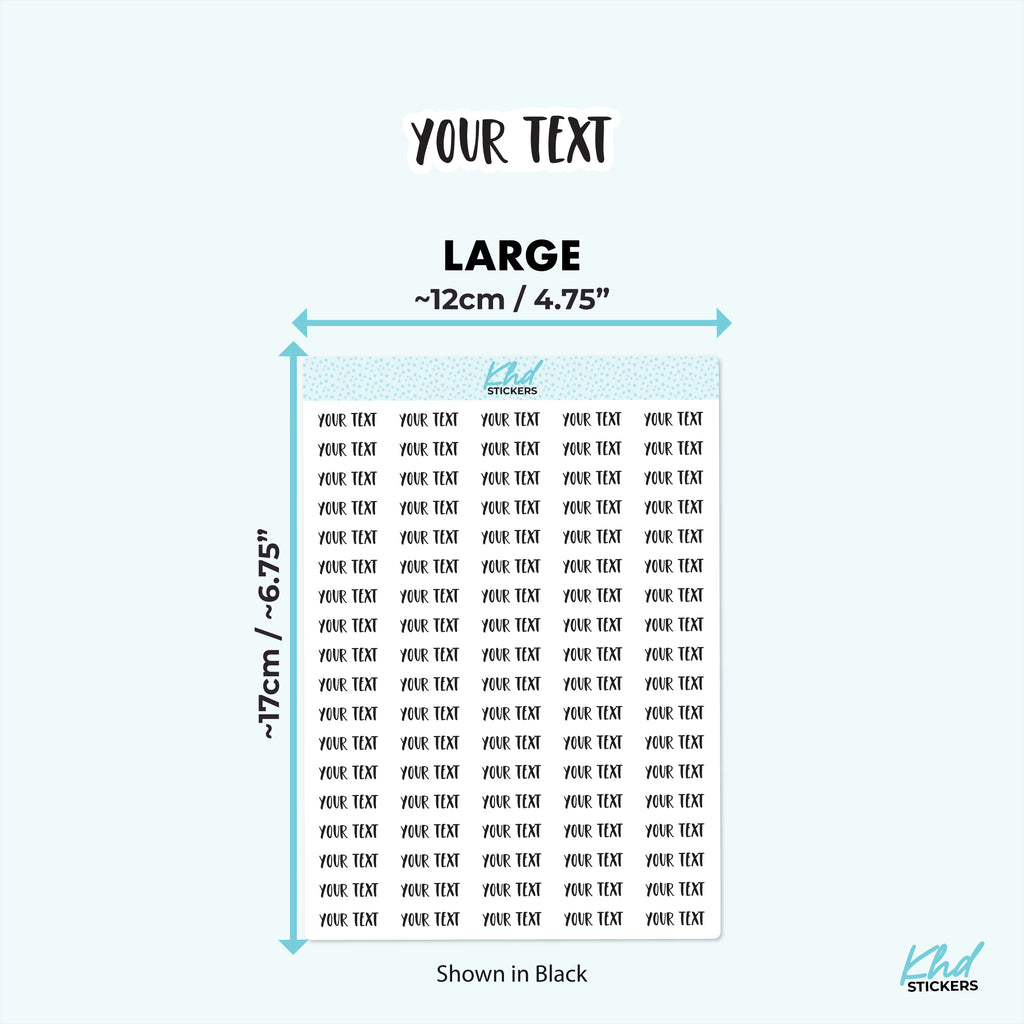 Design Your Own Word Stickers White Removable