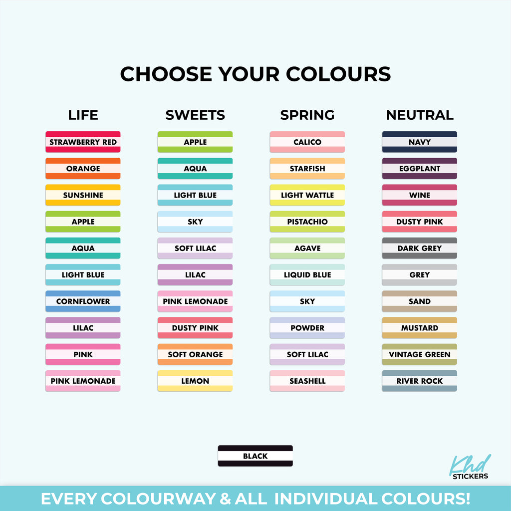 Design Your Own Word Stickers - Font A, LARGE White Removable