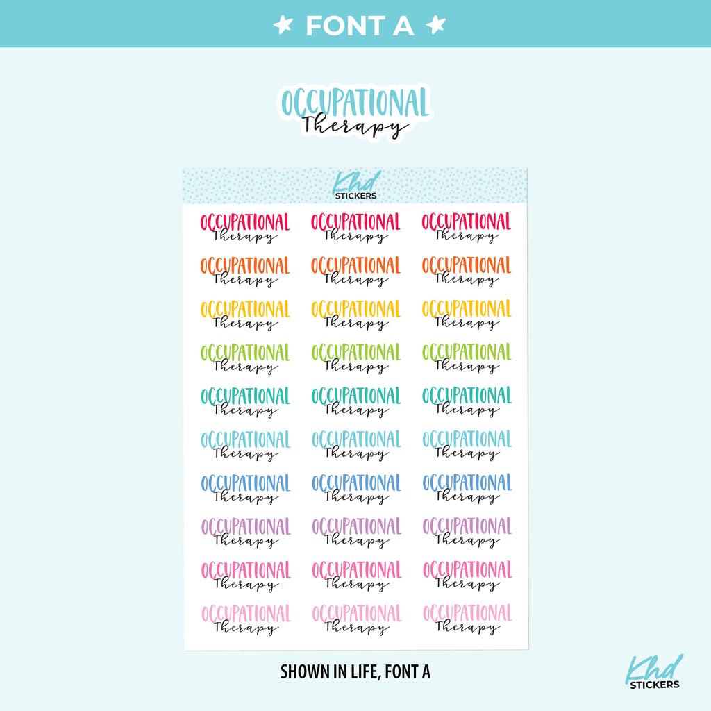 Occupational Therapy Script Planner Stickers Small