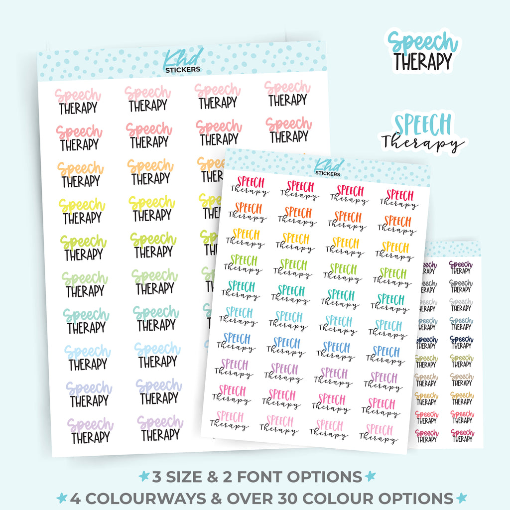 Speech Therapy Script Planner Stickers Small