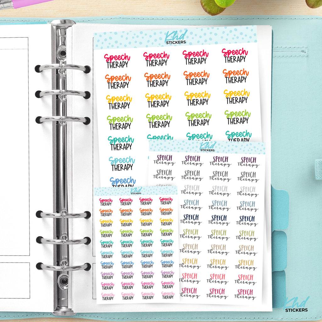 Speech Therapy Script Planner Stickers Small