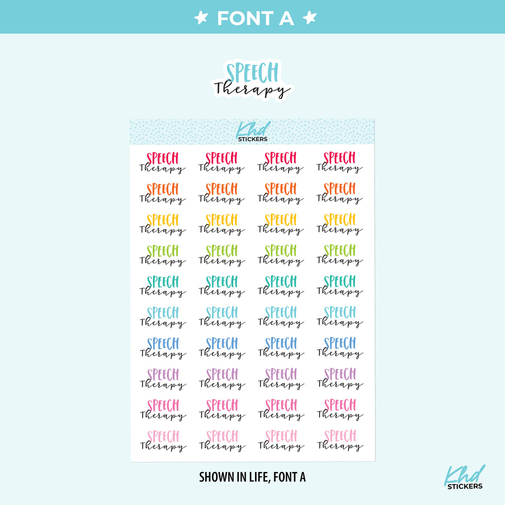 Speech Therapy Script Planner Stickers Small