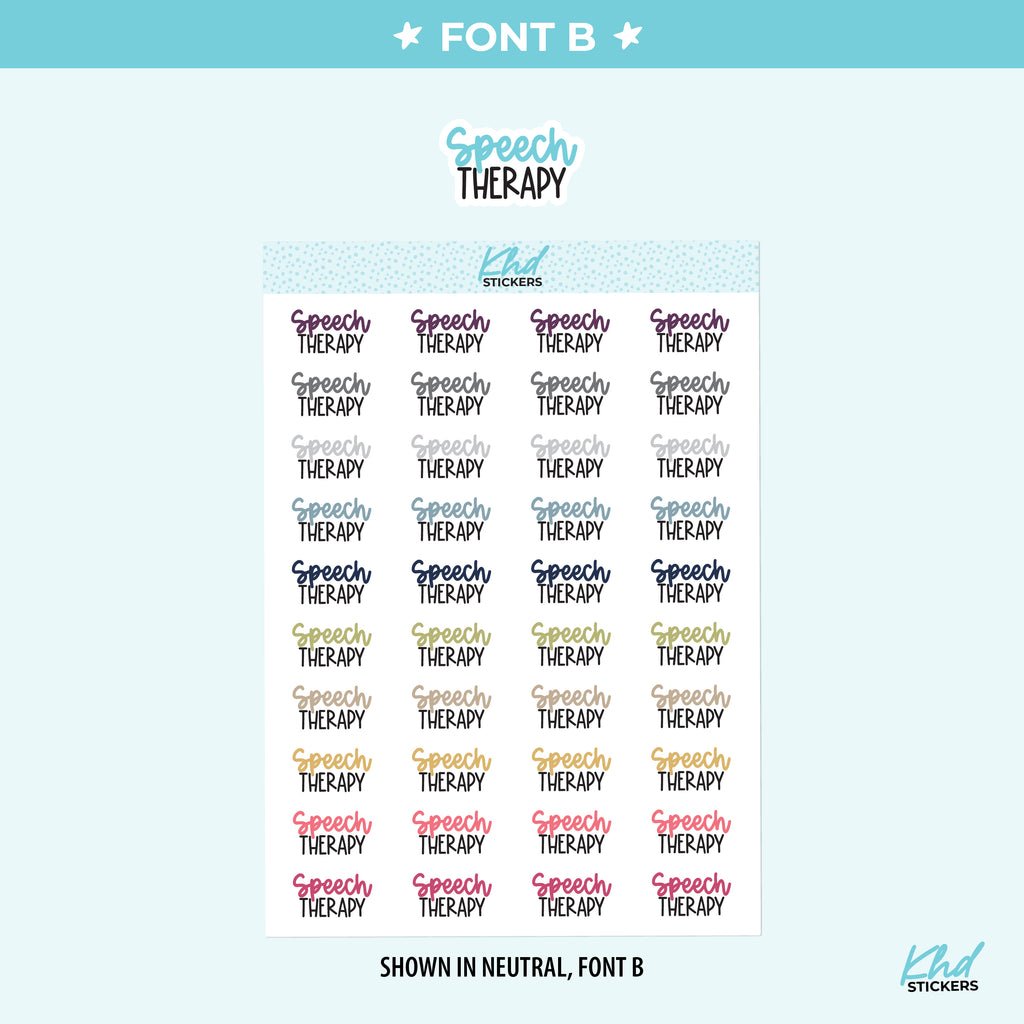 Speech Therapy Script Planner Stickers Small